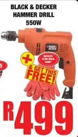 Boxer Build Black & decker hammer drill 550w offer