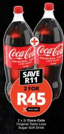 Checkers Coca-Cola Original Taste Less Sugar Soft Drink offer
