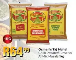 Take 'n Pay Osman's Taj Mahal Chilli Powder/ Tumeric/ A1 Mix Masala offer