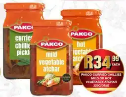 Take 'n Pay Pakco curried chillies mild or hot vegetable atchar offer