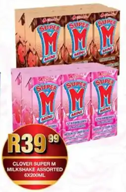 Take 'n Pay Clover super m milkshake assorted offer