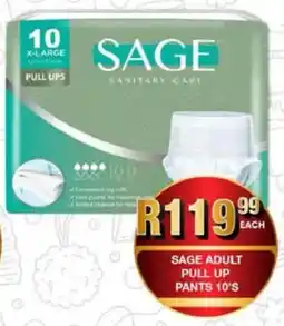 Take 'n Pay Sage adult pull up pants offer
