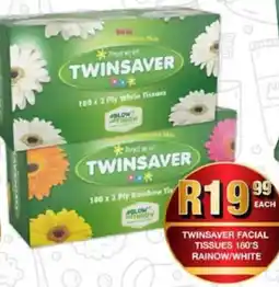 Take 'n Pay Twinsaver facial tissues rainbow/ white offer