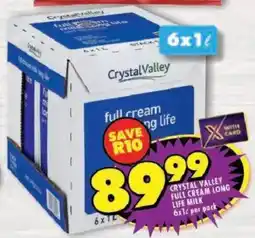 Shoprite Crystal valley full cream long life milk offer