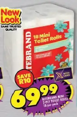 Shoprite Ritebrand mini 2-ply toilet rolls offer
