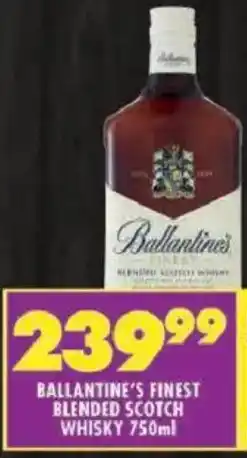 Shoprite Ballantine's finest blended scotch whisky offer