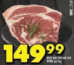 Shoprite Beef rib-eye on the bone offer