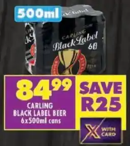 Shoprite Carling Black Label Beer Cans offer