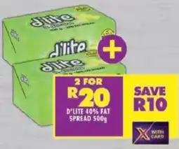 Shoprite D'lite 40% fat spread offer