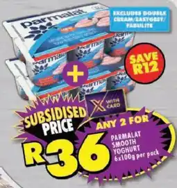 Shoprite Parmalat smooth yoghurt offer
