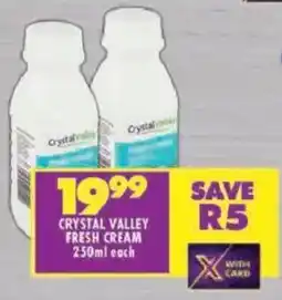 Shoprite Crystal Valley Fresh Cream offer