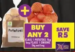 Shoprite Class 1 Potatoes/ Class 1 Onions offer