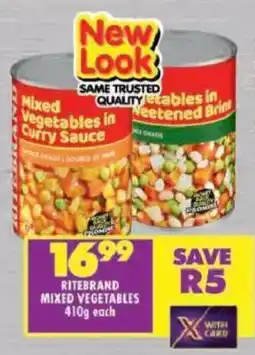 Shoprite Ritebrand Mixed Vegetables offer