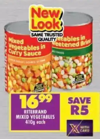 Shoprite Ritebrand Mixed Vegetables offer