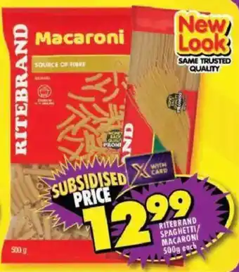 Shoprite Ritebrand spaghetti/ macaroni offer