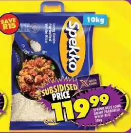 Shoprite Spekko blue long grain parboiled white rice offer
