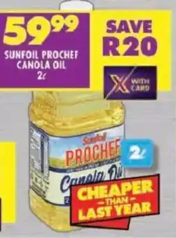 Shoprite Sunfoil prochef canola oil offer