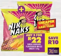 Shoprite Simba niknaks flavoured maize snack offer