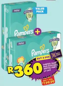 Shoprite Pampers value pack disposable nappies/ pants offer