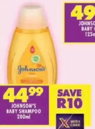 Shoprite Johnson's baby shampoo offer