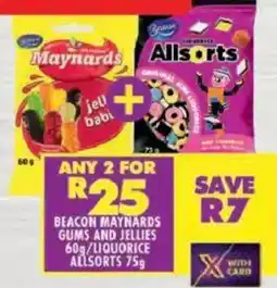 Shoprite Beacon maynards gums and jellies/ liquorice allsorts offer