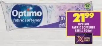 Shoprite Optimo fabric softener refill offer