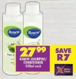 Shoprite Renew shampoo/ conditioner offer
