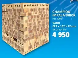 Cashbuild Champion impala brick offer