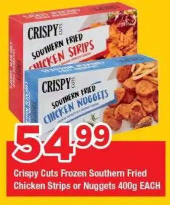 OK Grocer Crispy Cuts Frozen Southern Fried Chicken Strips or Nuggets offer