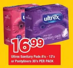 OK Grocer Ultrex Sanitary Pads or Pantyliners offer