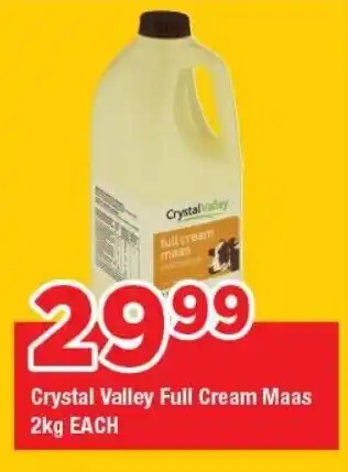 OK Grocer Crystal Valley Full Cream Maas offer