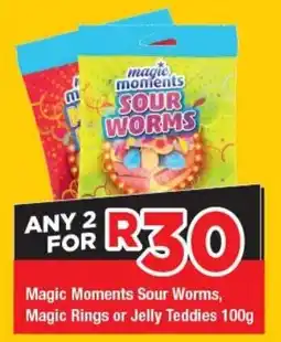 OK Grocer Magic Moments Sour Worms, Magic Rings or Jelly Teddies offer