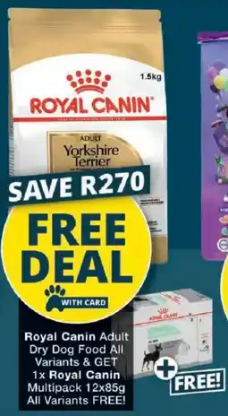 Checkers Royal Canin Adult Dry Dog Food All Variants offer