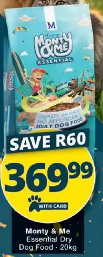 Checkers Monty & Me Essential Dry Dog Food offer