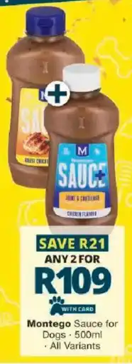 Checkers Montego Sauce for Dogs offer