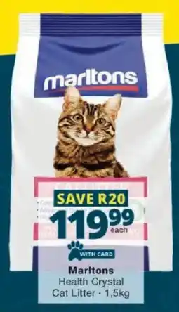 Checkers Marltons Health Crystal Cat Litter offer