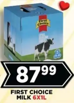 Goal Supermarket First Choice Milk offer
