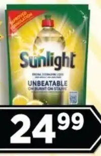 Goal Supermarket Sunlight dishwashing liquid refill offer