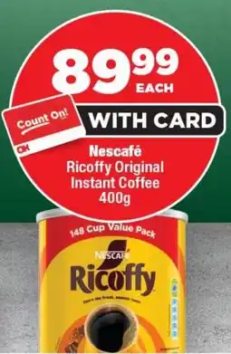OK MiniMark Nescafé Ricoffy Original Instant Coffee offer