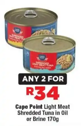 OK MiniMark Cape Point Light Meat Shredded Tuna in Oil or Brine offer