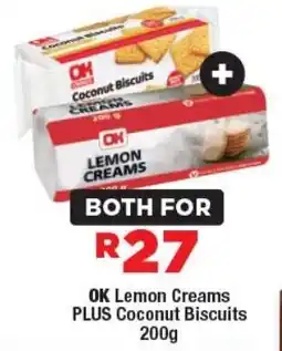 OK MiniMark OK Lemon Creams plus Coconut Biscuits offer