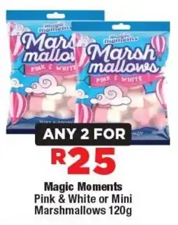 OK MiniMark Magic Moments Pink & White or Mini Marshmallows offer