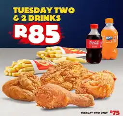 Hungry Lion Tuesday two & drinks offer