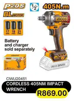 Legacy Industrial Supplies Ingco cordless 405nm impact wrench offer