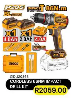 Legacy Industrial Supplies Ingco cordless 86nm impact drill kit offer