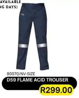 Legacy Industrial Supplies D59 flame acid trouser offer