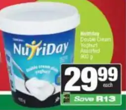 KwikSpar Nutriday Double Cream Yoghurt Assorted offer