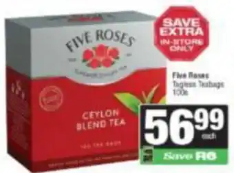 KwikSpar Five Roses Tagless Teabags offer