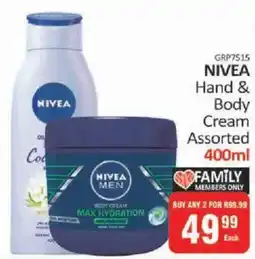 KitKat Cash and Carry Nivea Hand & Body Cream Assorted offer