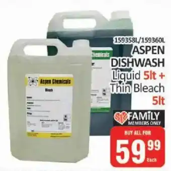 KitKat Cash and Carry Aspen Dishwash Liquid + Thin Bleach offer